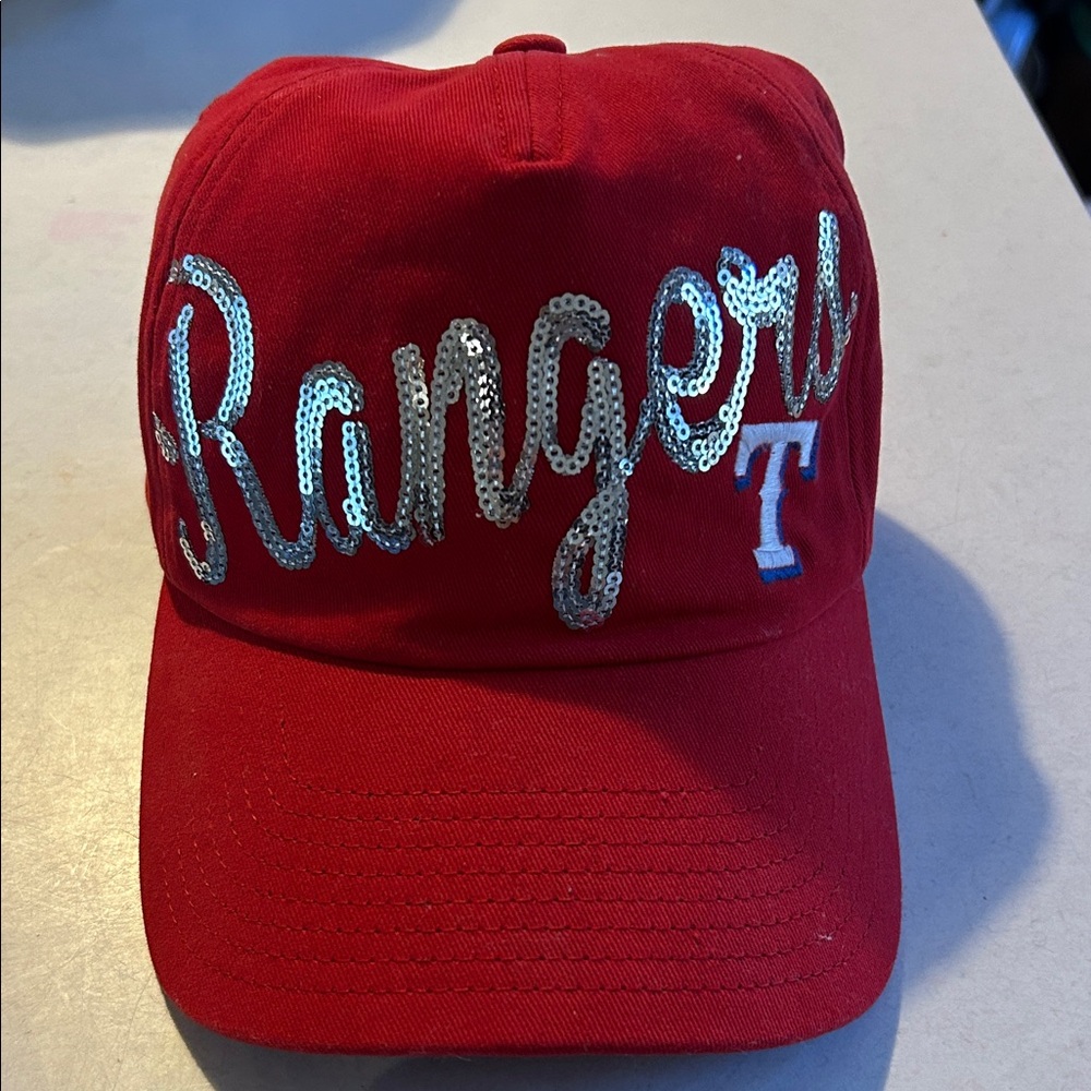 Red Sequin Embellished Cap